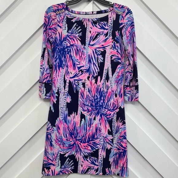 Lilly Pulitzer Dresses & Skirts - Lilly Pulitzer Womens Sophie Dress Size XS In Palms Up Purple Navy